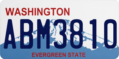 WA license plate ABM3810