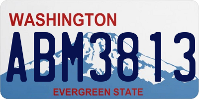 WA license plate ABM3813