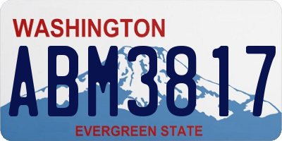WA license plate ABM3817