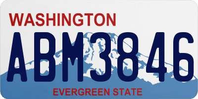 WA license plate ABM3846