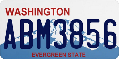 WA license plate ABM3856