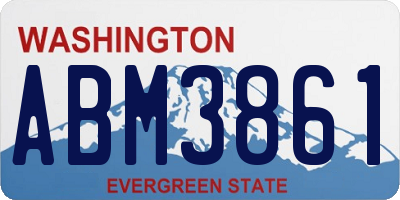 WA license plate ABM3861