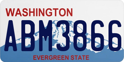 WA license plate ABM3866