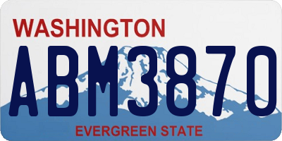 WA license plate ABM3870