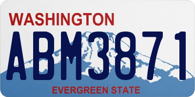 WA license plate ABM3871