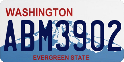 WA license plate ABM3902