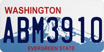 WA license plate ABM3910