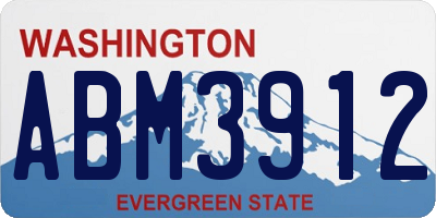 WA license plate ABM3912