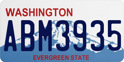 WA license plate ABM3935