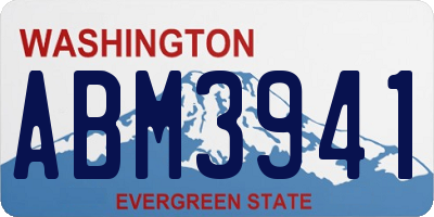 WA license plate ABM3941