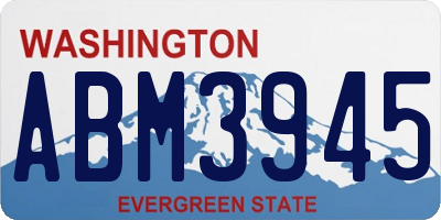 WA license plate ABM3945