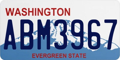 WA license plate ABM3967