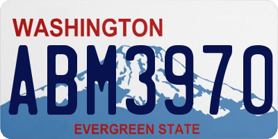 WA license plate ABM3970