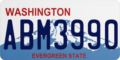 WA license plate ABM3990