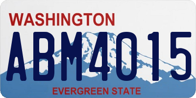 WA license plate ABM4015