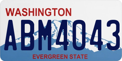 WA license plate ABM4043