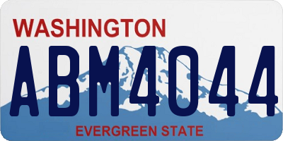 WA license plate ABM4044