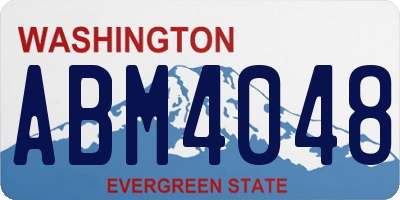 WA license plate ABM4048