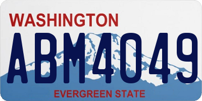 WA license plate ABM4049