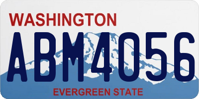 WA license plate ABM4056
