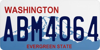 WA license plate ABM4064