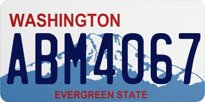 WA license plate ABM4067