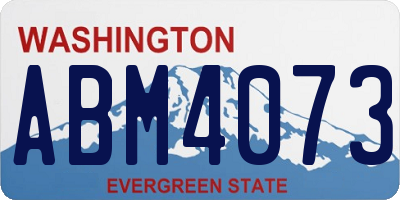 WA license plate ABM4073