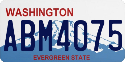 WA license plate ABM4075