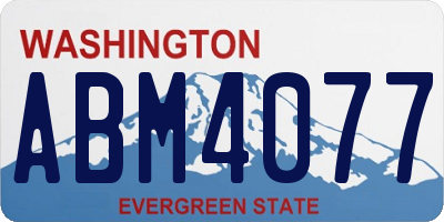 WA license plate ABM4077