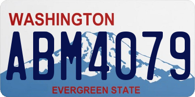 WA license plate ABM4079