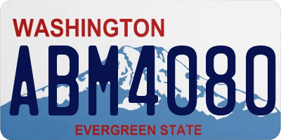 WA license plate ABM4080