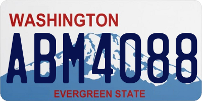 WA license plate ABM4088