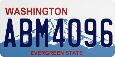 WA license plate ABM4096