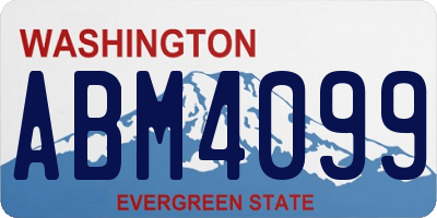 WA license plate ABM4099
