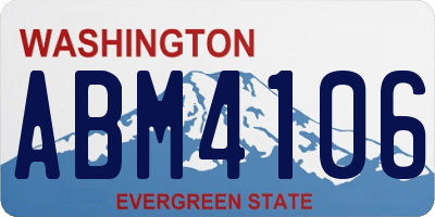 WA license plate ABM4106
