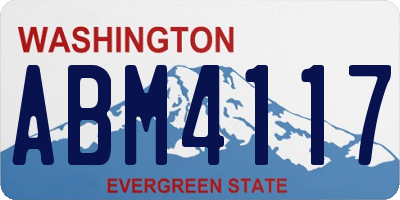 WA license plate ABM4117