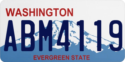 WA license plate ABM4119