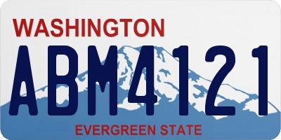WA license plate ABM4121