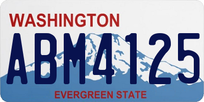 WA license plate ABM4125