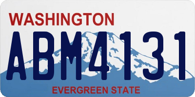 WA license plate ABM4131