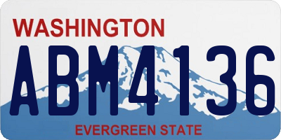 WA license plate ABM4136