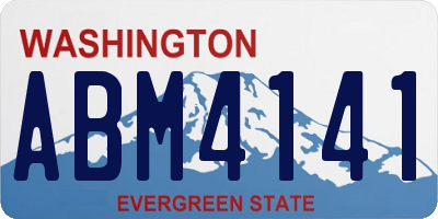 WA license plate ABM4141