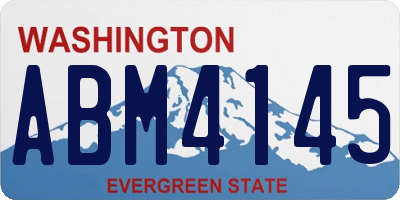 WA license plate ABM4145