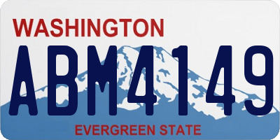 WA license plate ABM4149