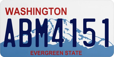 WA license plate ABM4151