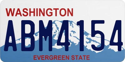 WA license plate ABM4154