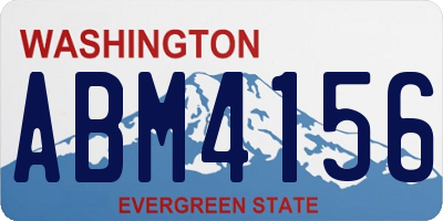 WA license plate ABM4156
