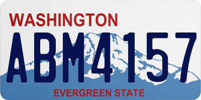 WA license plate ABM4157