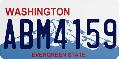 WA license plate ABM4159