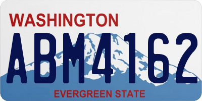 WA license plate ABM4162